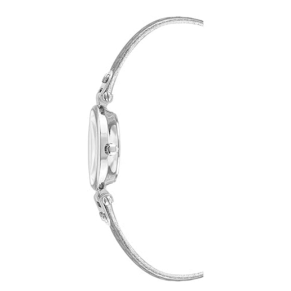 Women\'s Leather Strap Watch Silver main image 6